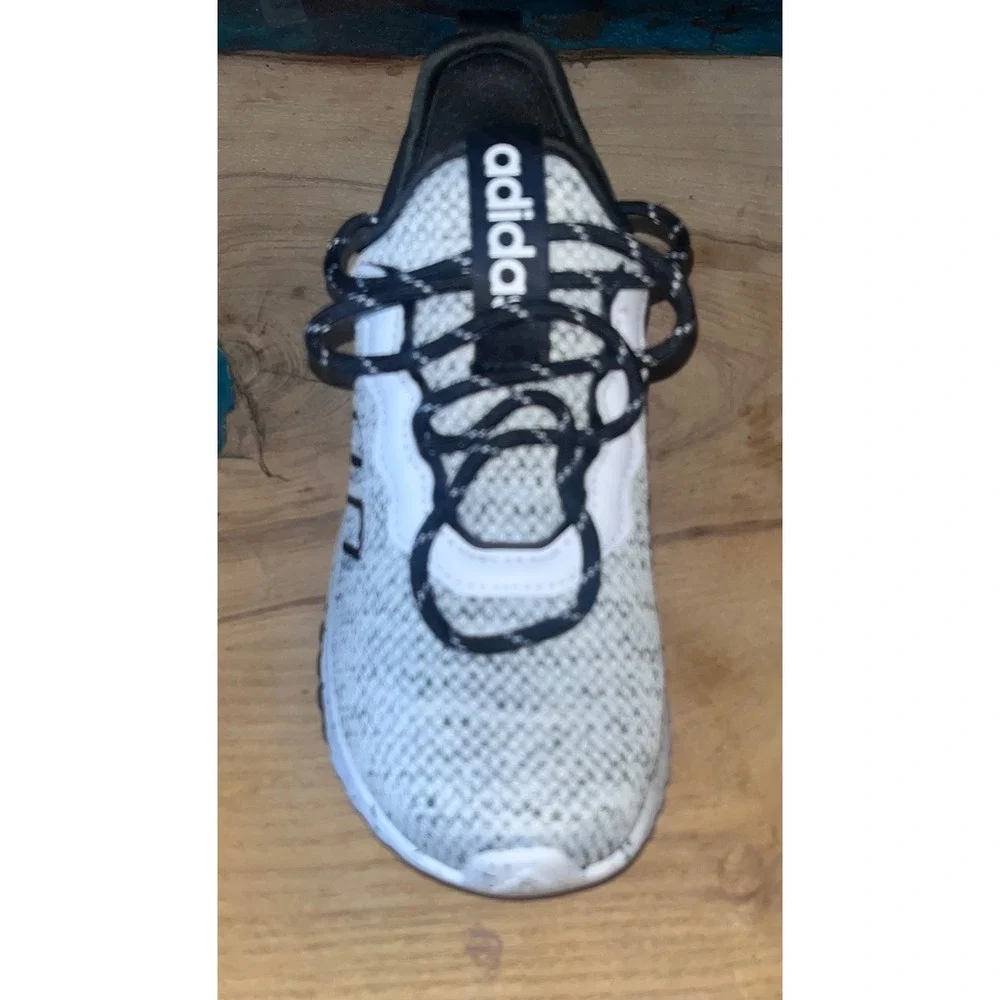 Adidas Kaptir Flow 2.0 K Kids Running Shoes White Black JR8091 Size 13K NIB